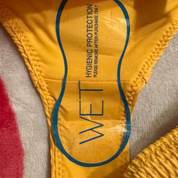 NWT WET SWIMWEAR Bright Yellow Bikini Bottom with Side Ties - Picture 5 of 9